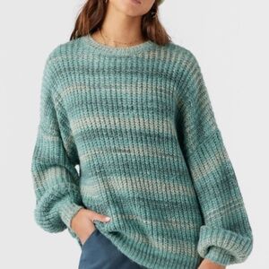 O'Neill Bayou Ombre Stripe Slouchy Sweater. Women's Size: S